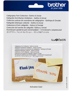 Brother ScanNCut Calligraphy Font Collection CADXCLGFP01 