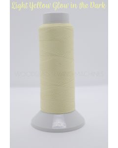Light Yellow Glow in the Dark Embroidery Thread