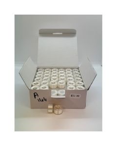 Prewound Bobbins Size A Plastic Sided - Pack of 144 White 60wt