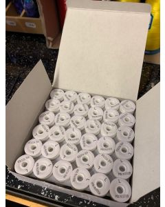 Prewound White Bobbins 9.2 mm Pack of 144 Size L