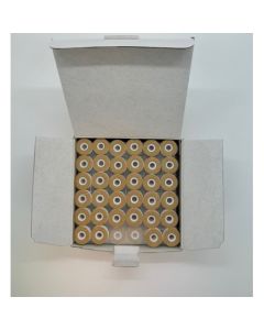 Prewound Bobbins Size L Cardboard Sided - Pack of 144 White 60wt