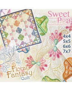 Sweet Pea Embroidery Designs CD - Floral Fantasy Quilt
