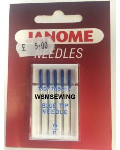 Janome Blue Tipped Needles - 75/11