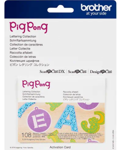 Brother ScanNCut PigPong Lettering Collection CAPPNP01